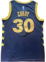 Camiseta NBA Golden State Warriors Stephen Curry 30 FMVP Special Edition Azul Marino - Imagen 2