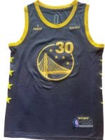 Camiseta NBA Golden State Warriors Stephen Curry 30 FMVP Special Edition Azul Marino