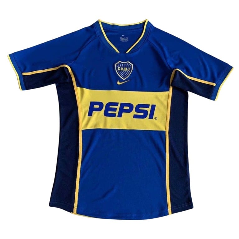 Camiseta Boca Juniors Local Retro 2002/03 Nike Pepsi Total 90