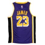 Camiseta NBA Los Angeles Lakers LeBron James 23 Jordan Statement Edition Morada - Imagen 2