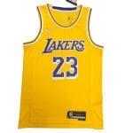 Camiseta NBA Los Angeles Lakers LeBron James 23 Nike Icon Edition Amarilla
