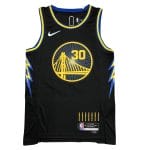 Camiseta NBA Golden State Warriors Stephen Curry 30 City Edition Nike Negra