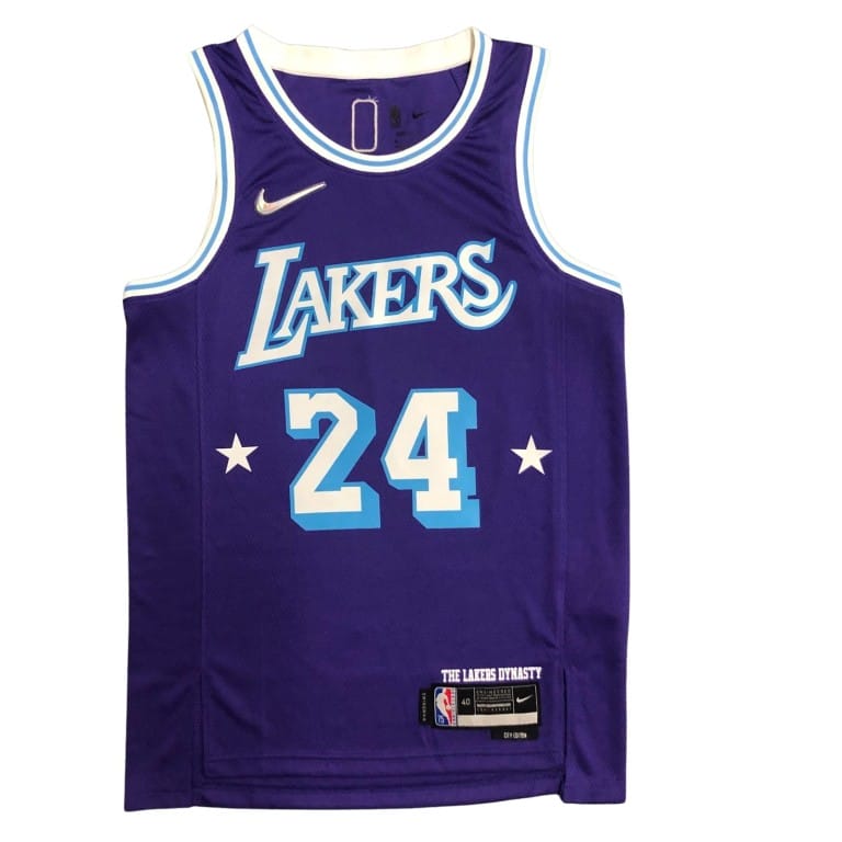 Camiseta NBA Los Angeles Lakers Kobe Bryant 24 City Edition Nike Azul Morada