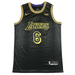 Camiseta NBA Los Angeles Lakers LeBron James 6 City Edition Nike Negra