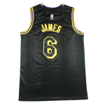 Camiseta NBA Los Angeles Lakers LeBron James 6 City Edition Nike Negra - Imagen 2