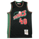 Camiseta NBA Seattle SuperSonics Shawn Kemp 40 Mitchell & Ness Retro Alternate Negra