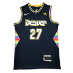 Camiseta NBA Denver Nuggets Jamal Murray 27 City Edition Nike Azul Marino