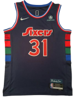 Camiseta NBA Philadelphia 76ers Seth Curry 31 City Edition Nike Azul Marino