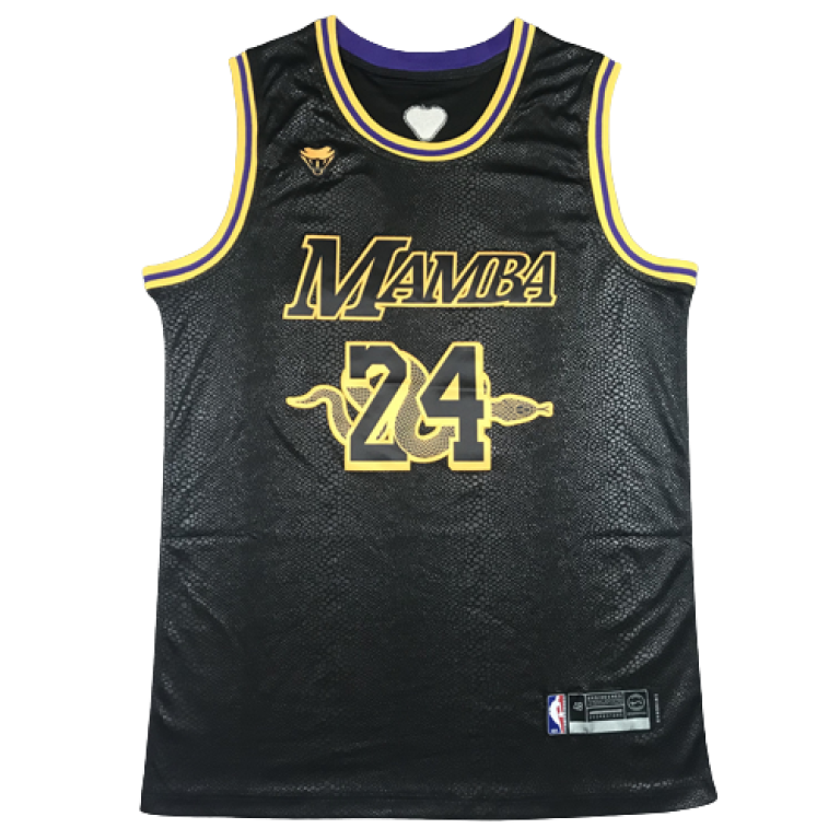 Camiseta NBA Los Angeles Lakers Kobe Bryant 24 Black Mamba Edition Negra