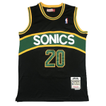 Camiseta NBA Seattle SuperSonics Gary Payton 20 Mitchell & Ness Retro Negra
