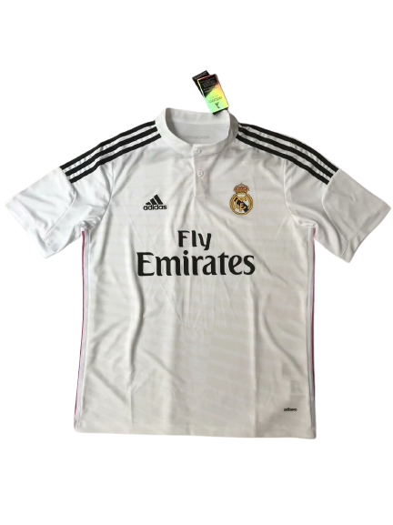 Camiseta Real Madrid Retro Local 2014/15 Fly Emirates Camiseta Real Madrid Retro Local 2014/15 Fly Emirates
