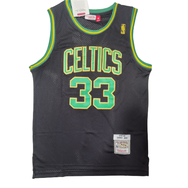 Camiseta NBA Boston Celtics Larry Bird 33 Mitchell & Ness Retro Negra